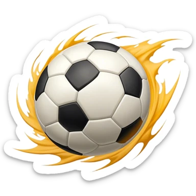 Cinematic Realistic image of an AFL ball captured mid-flight with dynamic motion blur and finely detailed rugged textures, set under dramatic stadium lighting that evokes high-energy athleticism sticker