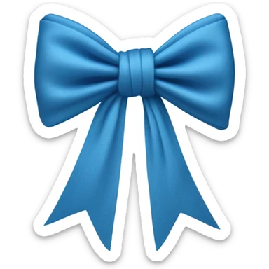 Blue quartette bow sticker
