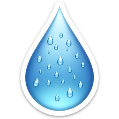 Heart of rain water sticker