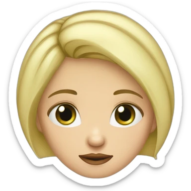 triste-blond-girl-short-hair-with-green-and-blue-eyes sticker