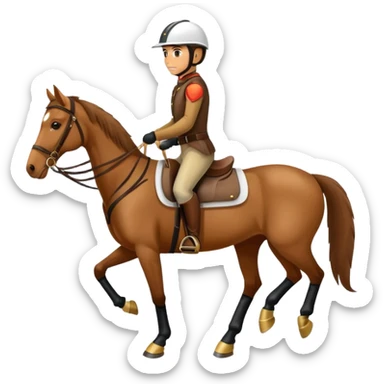 horse rider sticker