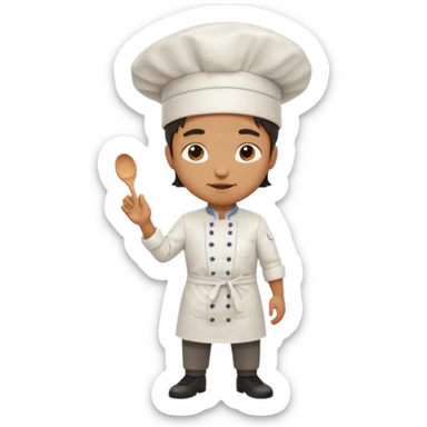 High resolution of   realistic full body chef distorted , no extra hybrid sticker