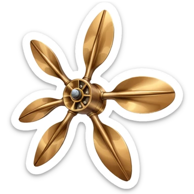 4 blade marine propeller sticker