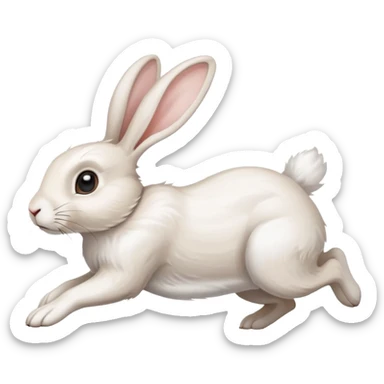 a running Rabbit sticker