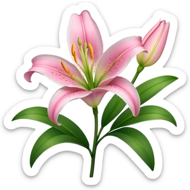 pink lily sticker