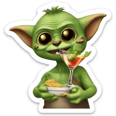 gremlin with martini sticker