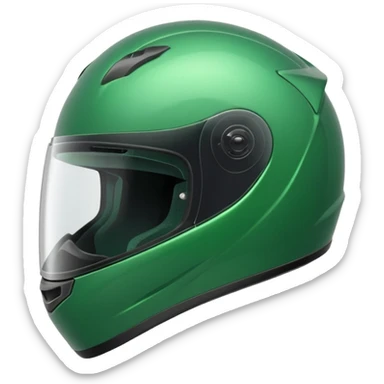 green motorcycle helmet sticker