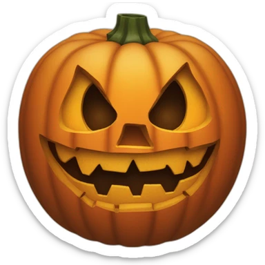 Scary Jack o'lantern sticker