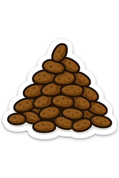 FECI DI ANIMALE A PALLINI LEGGERMENTE ALLUNGATI sticker