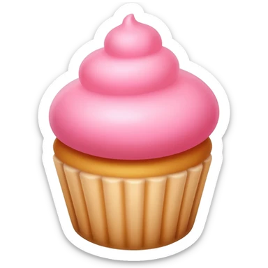 Cupcake with pink icing sticker