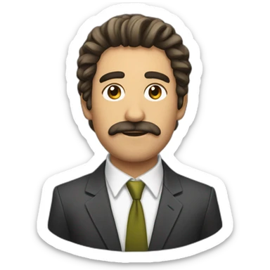 el peluca milei sticker