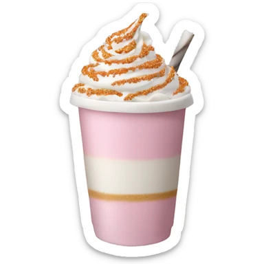 Light pink pumpkin latte with Sprinkling sticker