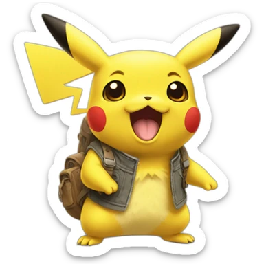 Pikachu la racaille sticker