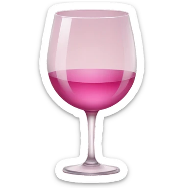 Pink wine glass sticker