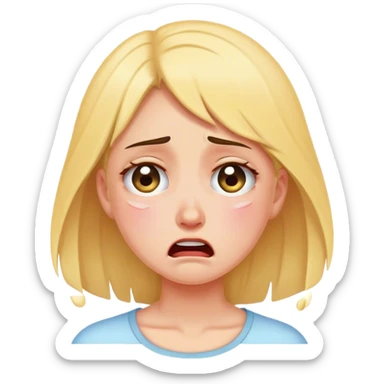 Chick crying sticker