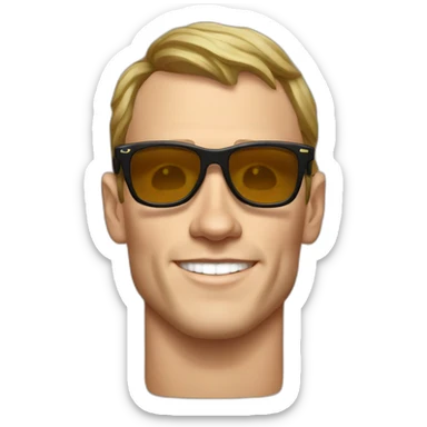 Jonathan Toews wearing glasses as beach bum sticker