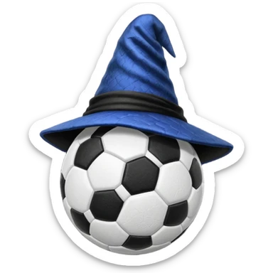 sorcerer hat soccer ball sticker
