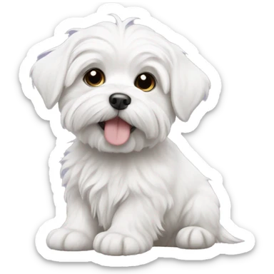 Maltese puppy sticker