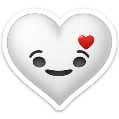 Corazón blanco con venda negra sticker