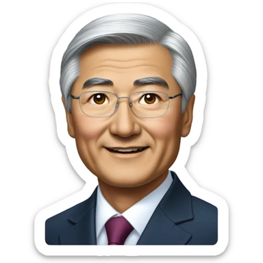photorealistic president Kazakhstan tokaev sticker