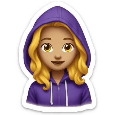 Girl with yellow hair and an LSU hoodie sticker