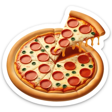 Pizza eating pizza  sticker