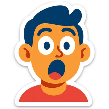 surprised face sticker