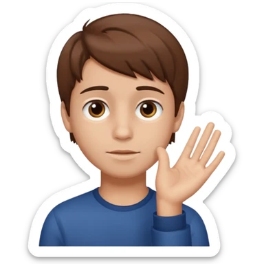 Hii hand + face boy sticker