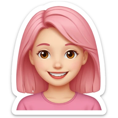 A blushing girl who loves her bf sticker