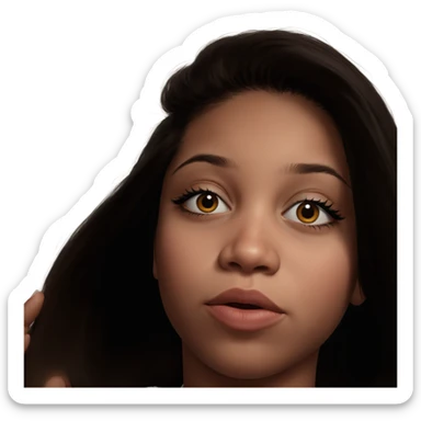 realistic portrait of girl sticker