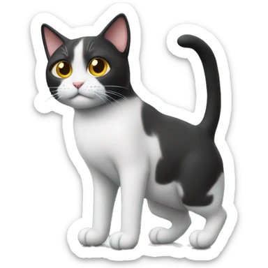 Leaving to work (cat) sticker