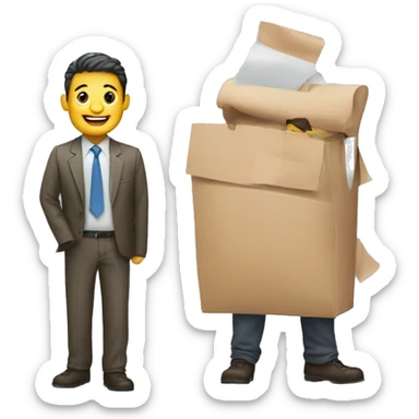 a person who is happy to get off work early sticker