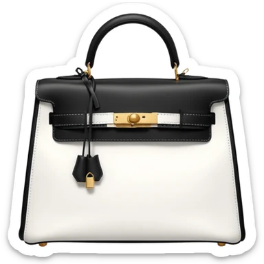 black and white kelly hermes bag sticker