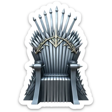 Game of Thrones inspired iron throne sticker