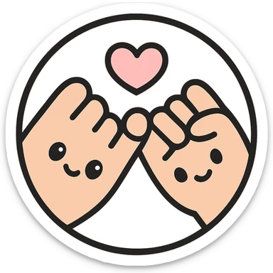 little alchemy style icon
subject: a promise
border: medium-black
shape: round, circular
background: white
style: full color fill with medium black outlining sticker