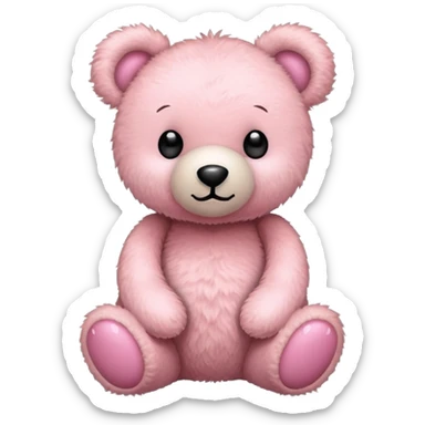 Light pink teddy bear sticker