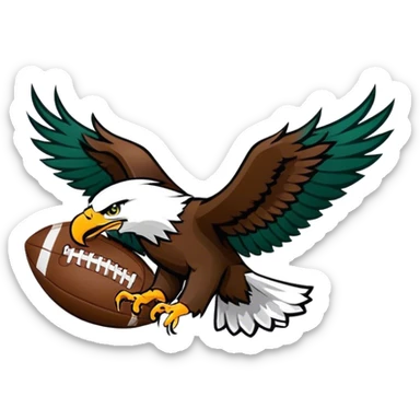 Eagles logo football  sticker