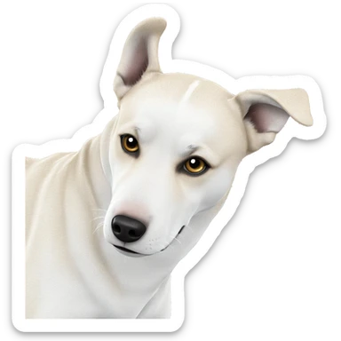 dog among leaves in nature sticker