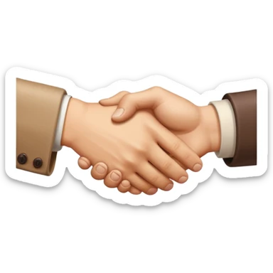 make me a retro style sticker handshake realistic  sticker