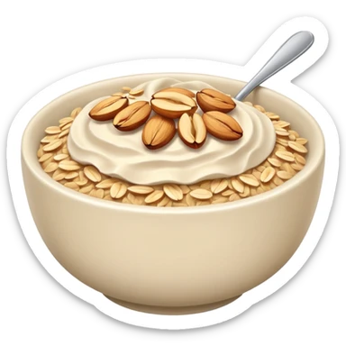 create a bowl with oat emoji ios style sticker