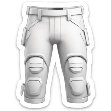 futuristic white Phantom squad Infiltration armored pants sticker