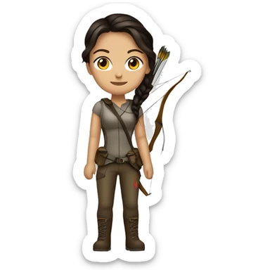 Katniss Everdeen from the hunger games sticker