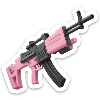 m60 machine gun, light pink, with a bow sticker