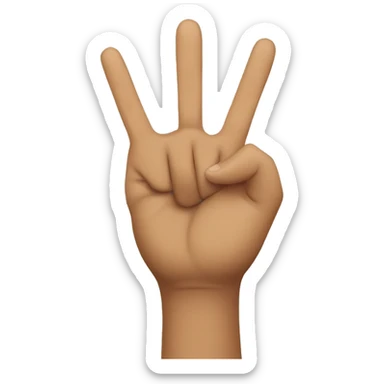 Live to the 2nd power hand gesture sticker