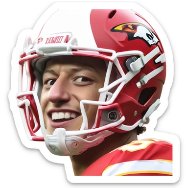 Patrick Mahomes winking  sticker