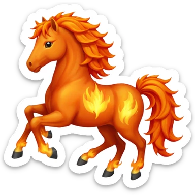 Fire horse sticker