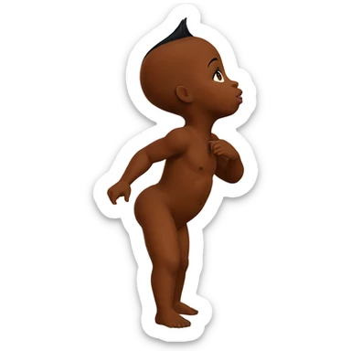 dark skin shota nude portrait sticker