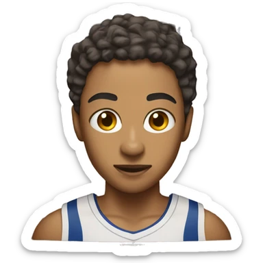 lightskin shooting in basketball hoop sticker