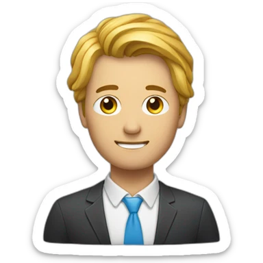 Un homme avec une tête de table sticker