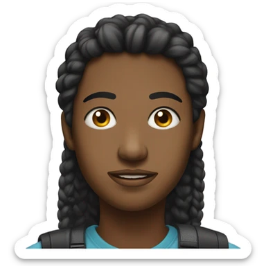 face portrait travel sticker